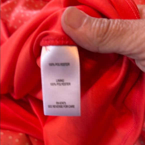 Taylor orange/red Polka Dot Halter Dress- worn twice - Picture 8 of 8